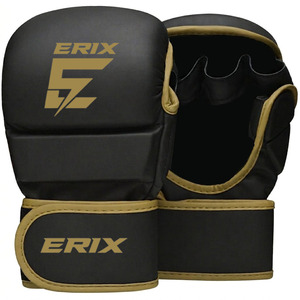 Guantes de Sparring MMA de Cuero PU Híbrido para Entrenamiento de Grappling 6oz 7oz 8oz con Soporte de Muñeca de Gancho y Bucle, Personalizados con Marca y Grabado Láser - Product Image 1