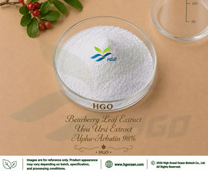 Suministro directo de fábrica de HGO de extracto de hoja de gayuba natural puro EXTRACTO DE Uva Ursi alfa-arbutina 98% (extracto estandarizado) - Product Image 1
