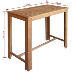 Tavolo da Bar in legno massello di Acacia e sgabello Set di mobili di alta qualità per uso domestico o commerciale - Product Image 5