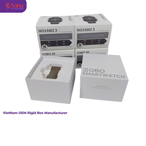 Fabricant OEM au Vietnam, boîte en papier rigide personnalisée de haute qualité pour montre connectée et produits numériques - Product Image 4
