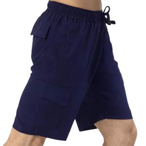 Shorts de sport cargo bleu marine pour hommes avec poches, séchage rapide, entraînement, course à pied, vêtements de sport, équipement d'entraînement - Product Image 3