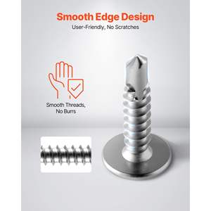 350 Uds. Tornillos autorroscantes/de perforación de cabeza de oblea Phillips de acero inoxidable de 3/4 pulgadas - Product Image 6