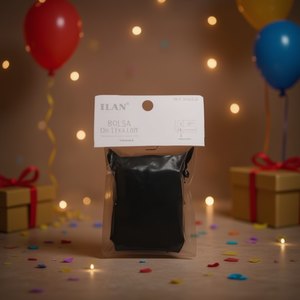 Sacchetti regalo in organza Ilan 13x18cm neri, confezione da 5 per regali di festa - Product Image 2