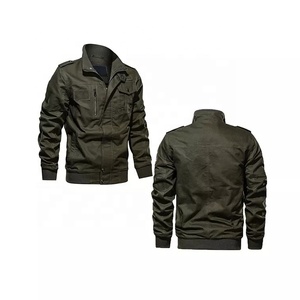 Chaqueta Bomber de Lona con Cuello Alto, Estampada, Cortavientos, con Cierre, para Invierno, Venta al Por Mayor - Product Image 3