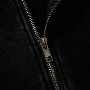 Sudaderas con Capucha de Alta Calidad, Personalizadas con Logotipo, Tejido de Punto de Algodón, Estilo Urbano Vintage, con Cremallera, Remaches y Parches, Talla Grande - Product Image 5