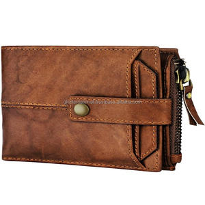 Cartera de cuero genuino de lujo para hombre y mujer, billetera de cuero genuino con 1 ranura para moneda, 2 ranuras para tarjetas de identificación transparentes, billetera para tarjetas ATM desmontable - Product Image 2