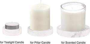 Natural Marble Pillar Candle Holders Scented Candle <b>Stand</b> for Dining Table Living Room Home Decor - Product Image 2