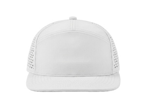 Premium Custom 7 Panel <b>Flat</b> Bill Snapback Breathable Laser Cut OEM ODM Low MOQ, High Quality Perforated Streetwear Snapback <b>Hat</b> - Product Image 4