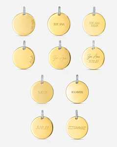 จี้สลักชื่อได้ สร้อยคอทองคำแท้ 14k เพชรกลมเพาะเลี้ยง ตัวอักษรย่อ สร้อยแบบเคเบิ้ล เรียบง่าย สวมใส่ได้ทุกวัน เครื่องประดับคุณภาพสูง - Product Image 3