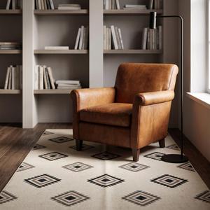 Tapis Kilim en laine beige crème à poils moyens, tissé à la main, antidérapant, couleur unie, style moderne minimaliste, tapis de sol - Product Image 5