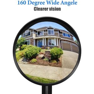 12 Specchi di Sicurezza Convessi Regolabili per Interni/Esterni, Grandangolari, in Acrilico, con Staffa Fissa - Product Image 5