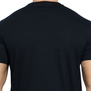Camiseta de algodón ecológica para hombre, de punto, transpirable, de secado rápido, corte regular, informal, color liso, personalizada para gimnasio, venta al por mayor 2025 - Product Image 3