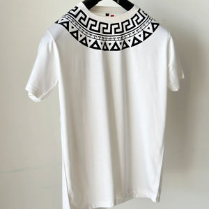 T-shirts décontractés pour hommes en polyester/coton tricoté, col en V, coupe ample, écologiques, style streetwear, manches courtes - Product Image 1