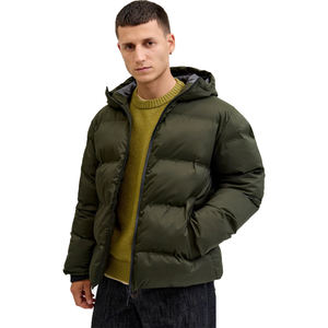 Abrigo de Plumón de Invierno para Hombre con Logotipo Personalizado, con Capucha, Acolchado, Talla Grande, Grueso, Cálido, Estilo Burbuja, Cortavientos - Product Image 5