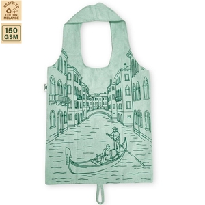 300 GSM Recycled Cotton <b>Foldable</b> Shopping <b>Bag</b> Grocery Travel 45x64 cm Flat Custom Logo Wholesale OEM Private Label Model SS444 - Product Image 2
