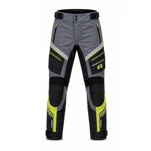 Pantalon de moto d'hiver chaud, isolé, en textile, avec tissu extérieur imperméable, protection des genoux, construction coupe-vent. - Product Image 1