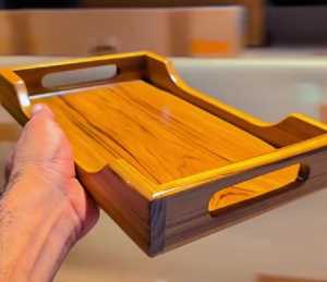 Wood <b>Tray</b> for Hotel & Home at Inexpensive Cost Customization Metal Handle Food Serving <b>Tray</b> From India - Product Image 2