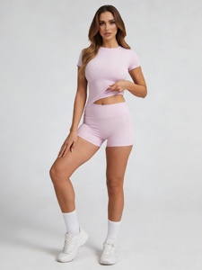 Women two piece yoga set seamless gym wear high waist fitness <b>leggings</b> sports bra custom design private label wholesale supplier - Product Image 3