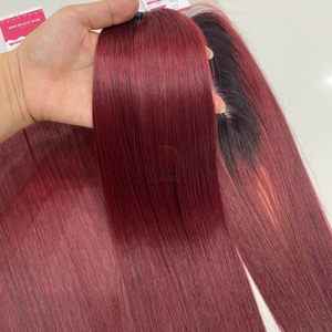 Paquetes de cabello Remy crudo de lujo de donante vietnamita Super Bone Straight Silky Smooth 100g Machine Double Weft - Product Image 1