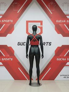 Soutien-gorge de sport sans coutures pour femme avec bretelles croisées au dos, tissu extensible et respirant, anti-transpiration, idéal pour la gym et les vêtements de fitness. - Product Image 4