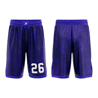 Shorts de basketball personnalisés pour hommes, sublimation intégrale, respirants, anti-humidité, séchage rapide, vêtements de sport pour équipes athlétiques