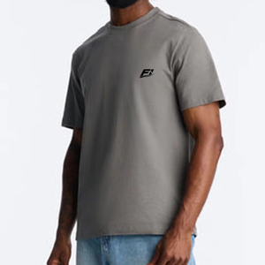 Camisetas de Algodón Transpirables Extra Grandes para Hombre, con Logotipo Personalizado, Cuello Redondo, Color Sólido, Corte Holgado, Ropa Urbana, Proveedor Mayorista de EE. UU. - Product Image 1