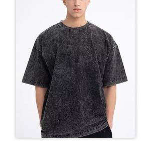 T-shirt Homme Personnalisé en Coton Délavé à l'Acide, Coupe Oversize Vintage, T-shirt Vierge en Coton Épais pour Homme, T-shirt de Créateur, T-shirts de Luxe - Product Image 5