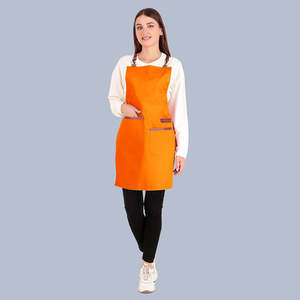Tablier de cuisine vintage en toile véritable multi-poches pour femme, en cuir véritable de qualité supérieure, réglable - Product Image 1