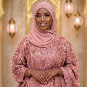 Sky <b>Blue</b> <b>Beaded</b> Fransawi Dirac Full Set - Premium Somalian Traditional Occasion Wear - Product Image 2