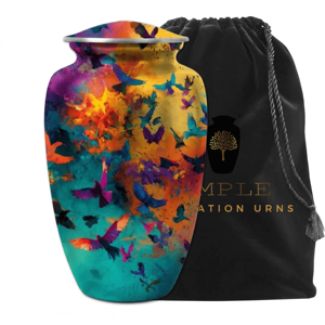 โกศบรรจุอัฐิรูปผีเสื้อหลากสีสไตล์อเมริกัน ทำจากอะลูมิเนียม สำหรับผู้ใหญ่ ดีไซน์สวยงาม เป็นมิตรกับสิ่งแวดล้อม ปรับแต่งได้ ทนทาน - Product Image 1