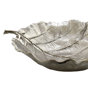 Plat de service ovale en aluminium au design moderne, en forme de feuille, pour cuisine et table, nickelé, personnalisable - Product Image 6
