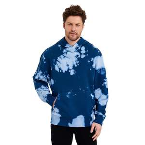 Sweat-shirt à capuche unisexe en molleton de coton surdimensionné, coupe ample, tie-dye, streetwear, personnalisable avec logo, vente en gros - Product Image 5