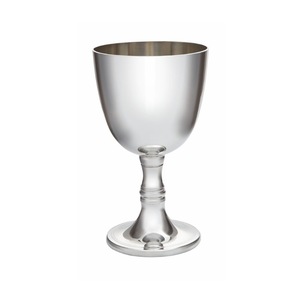 Gobelet élégant en acier inoxydable, best-seller, à long pied, forme cloche, design classique, pour les occasions de mariage - Product Image 1