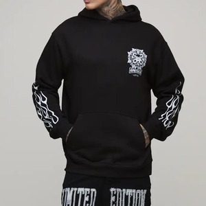 Novedad 2026 Sudadera con capucha oversize de corte holgado para hombre, estilo streetwear, personalizada, original, vintage, con efecto lavado, bordado 3D, estampado, con cremallera y pedrería - Product Image 3