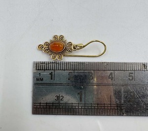 Natural Red Carnelian <b>Gold</b> Plated <b>Dangle</b> <b>Earrings</b> Handmade Floral Gemstone Drop <b>Earrings</b> for Women Wholesale Jewelry - Product Image 2