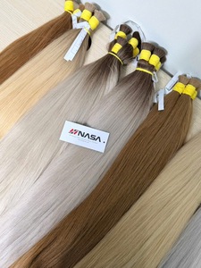 Extensiones de Cabello Humano Virgen Vietnamita NASA, Trama Única, Doble Trama, Rubio Ceniza Decolorado, 1kg para Coloración de Alto Volumen y Permanente - Product Image 6