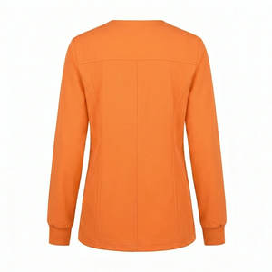 Chaqueta Médica Clásica de Cuello Redondo con Colores Personalizados OEM, Chaqueta de Enfermera con Botones a Presión en la Parte Delantera y Manga Larga, Uniforme Médico - Product Image 3