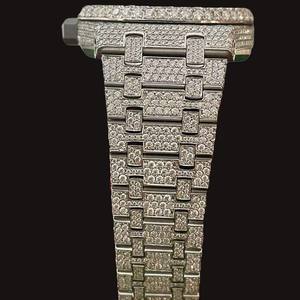 Nuevo Reloj de Pulsera para Hombre con Diseño Exclusivo, Completamente Adornado con Diamantes de Moissanita, Esfera Redonda de Cristal, Movimiento de Cuarzo - Product Image 2