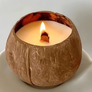 Coconut shell <b>candle</b> <b>set</b> great choice for eco-friendly luxury gift hand-made coco bowl <b>candles</b> - Product Image 4