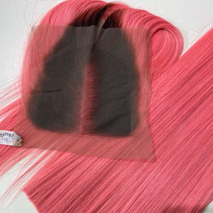 Prix usine 100% brut vierge vietnamien trame humaine dentelle perruque os droit couleur rose clair Super Double dessiné Extensions de cheveux - Product Image 6