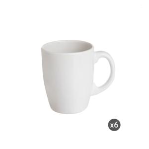 Set di 6 Tazze in Ceramica Excelsa Bianche 10x8 Cm Design Trendy - Product Image 5