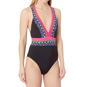 Nouveau Maillot de Bain Femme Tendance Haut de Gamme, 1 Pièce, Motif Écossais sur le Devant, Sans Manches, Été, Décontracté, Séchage Rapide, Respirant, Design Personnalisé et Élégant - Product Image 1