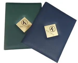 Nouvelle couverture de menu en cuir PU personnalisée, moderne et luxueuse, dossier de menu de restaurant, 9x12 pouces, pour hôtel, bar, boisson, barbecue - Product Image 1