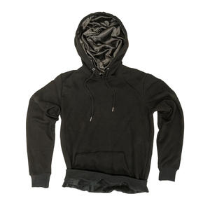 Sweat-shirt à capuche surdimensionné vert, doublure florale, coton French Terry, vêtements décontractés pour hommes, automne - Product Image 4
