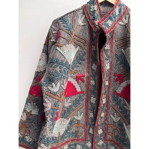 Wholesale 100% Cotton Suzani Jacket Hand <b>Stitch</b> Short Unisex Jacket <b>Coat</b> Uzbek Embroidery Jacket - Product Image 2