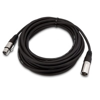Câble de microphone XLR mâle-femelle 3 broches Hotion de haute qualité pour haut-parleur avec conducteurs en cuivre nu, gaine en PVC de 6 mm, noir