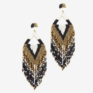 Boucles d'oreilles pendantes faites à la main en perles de rocaille colorées pour femmes, bijoux fantaisie légers, style bohème, pour le quotidien - Product Image 5