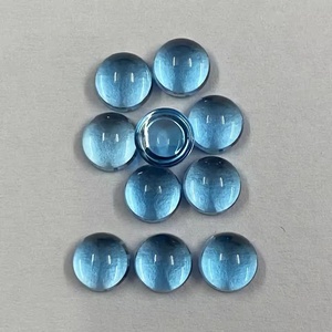 Topacio Azul Suizo Natural de 9 mm, Cabujón Redondo para Joyería, Piedras Preciosas Semipreciosas Sueltas Genuinas, Precio de Fábrica al por Mayor - Product Image 3