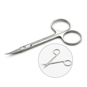 Ciseaux à cuticules professionnels de qualité supérieure en acier inoxydable incurvé, poignée ergonomique, performance fluide, design durable, nail art - Product Image 3