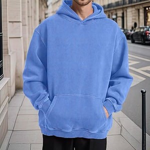 Sudadera con Capucha Extra Grande para Hombre, Sudadera para Parejas, Estilo Vintage con Lavado Ácido, Interior de Felpa de Algodón Acogedor - Product Image 5